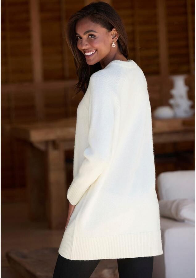 Lascana Lange trui in casual vorm van superzachte kwaliteit knuffeltrui trui-jurk - Foto 2