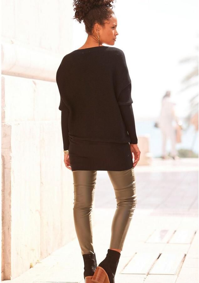 Lascana Lange trui met decoratieve accessoires op de mouw elegante gebreide trui - Foto 3