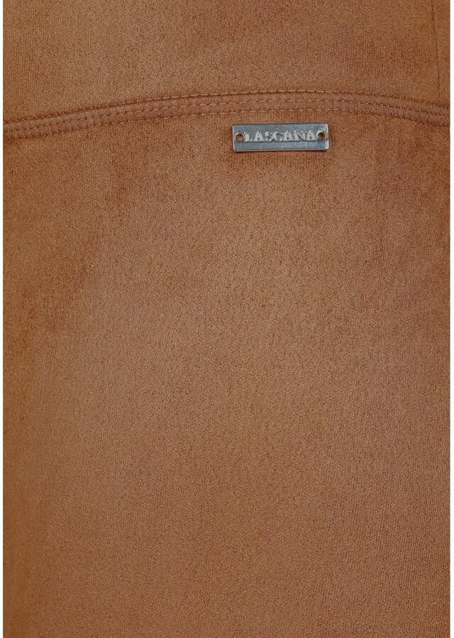 Lascana Legging in suèdeleer-look