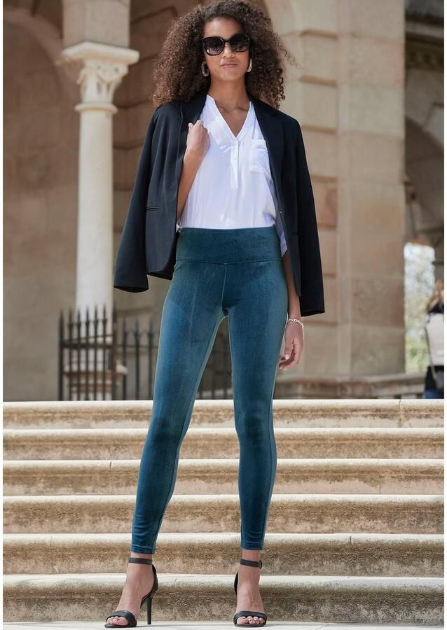 Lascana Legging in zachte elastische velourslook - Foto 2