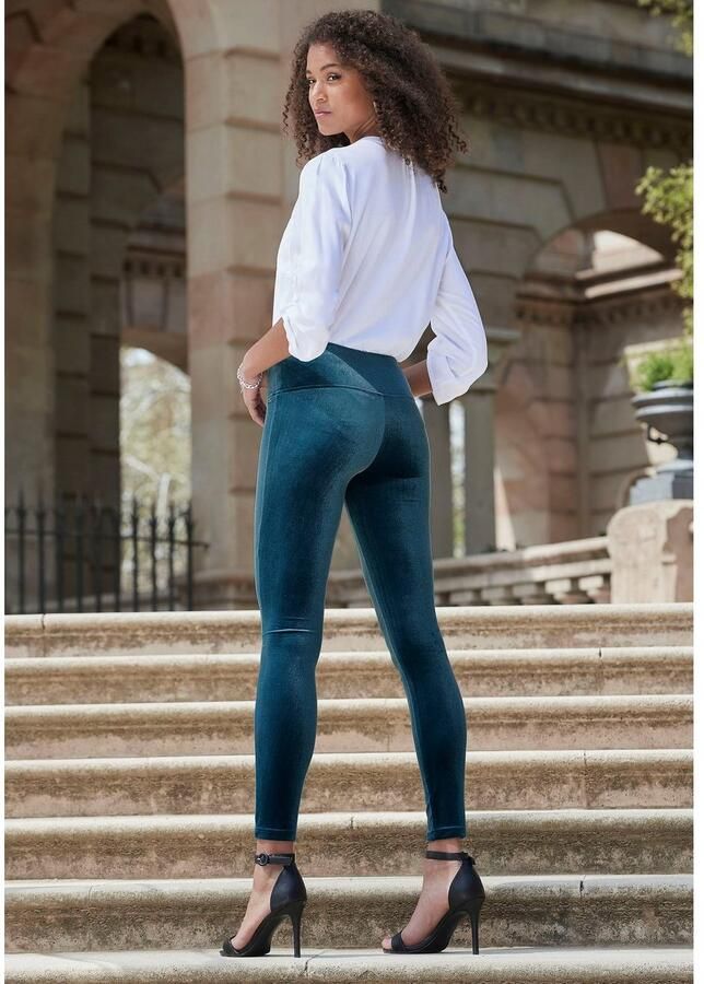 Lascana Legging in zachte elastische velourslook