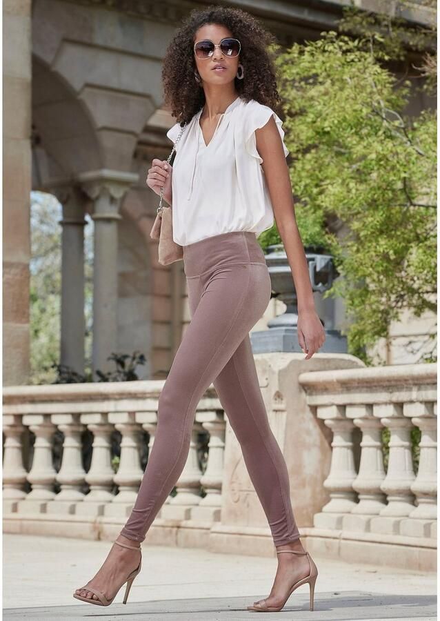Lascana Legging in zachte elastische velourslook - Foto 2