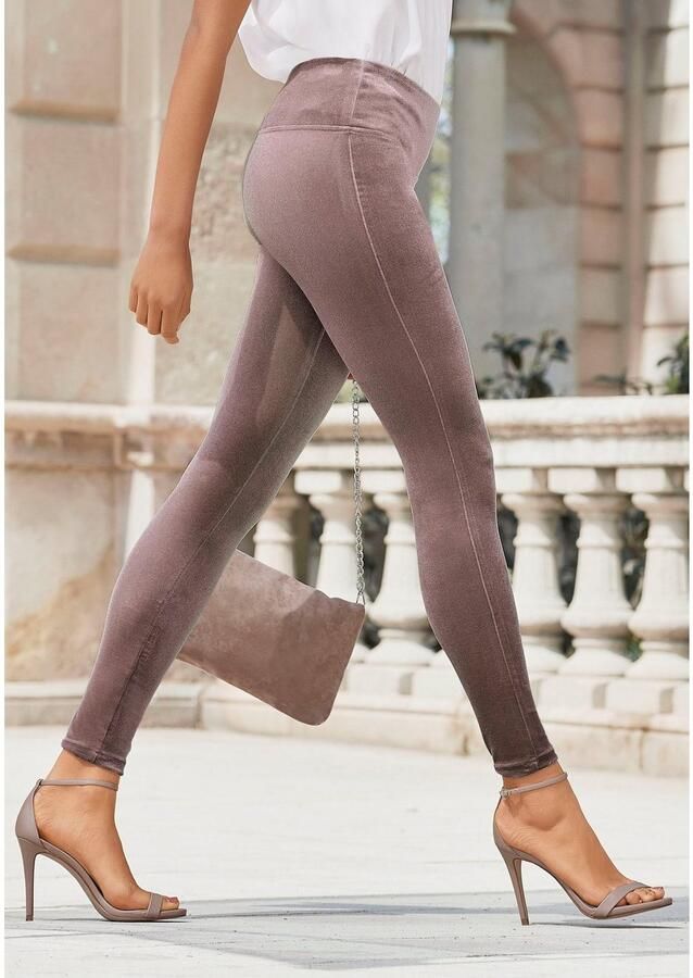 Lascana Legging in zachte elastische velourslook - Foto 4