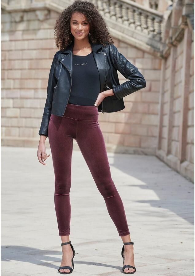 Lascana Legging in zachte elastische velourslook - Foto 3