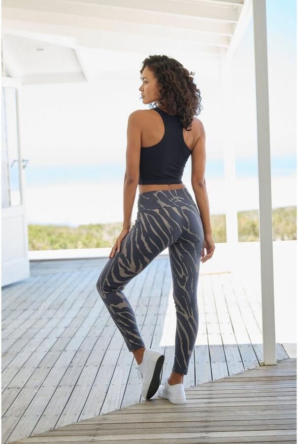 Lascana Legging -Loungebroek met zebramotief en brede band loungewear - Foto 5