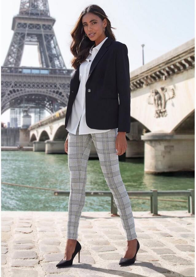 Lascana Legging met ajour ruitpatroon - Foto 2