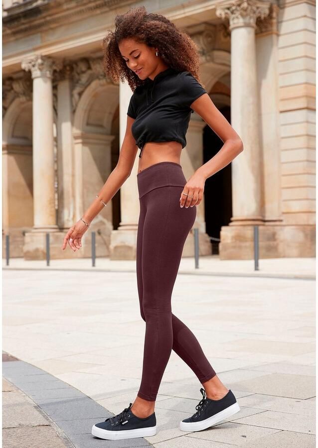 Lascana Legging met brede boord loungewear - Foto 3