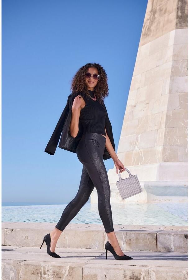 Lascana Legging met glanzende alloverprint - Foto 4