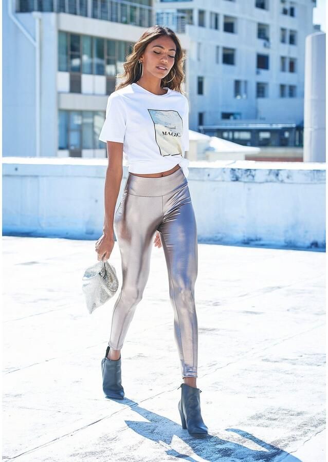 Lascana Legging met glanzende coating - Foto 5