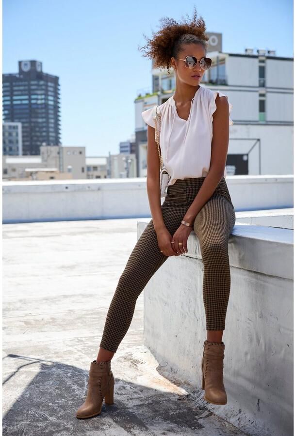 Lascana Legging met glinsterend houndstooth patroon - Foto 8