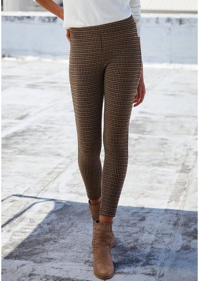 Lascana Legging met glinsterend houndstooth patroon - Foto 4