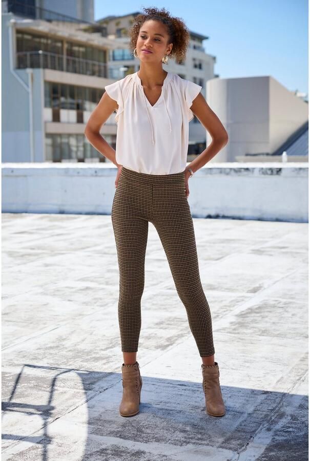 Lascana Legging met glinsterend houndstooth patroon - Foto 11