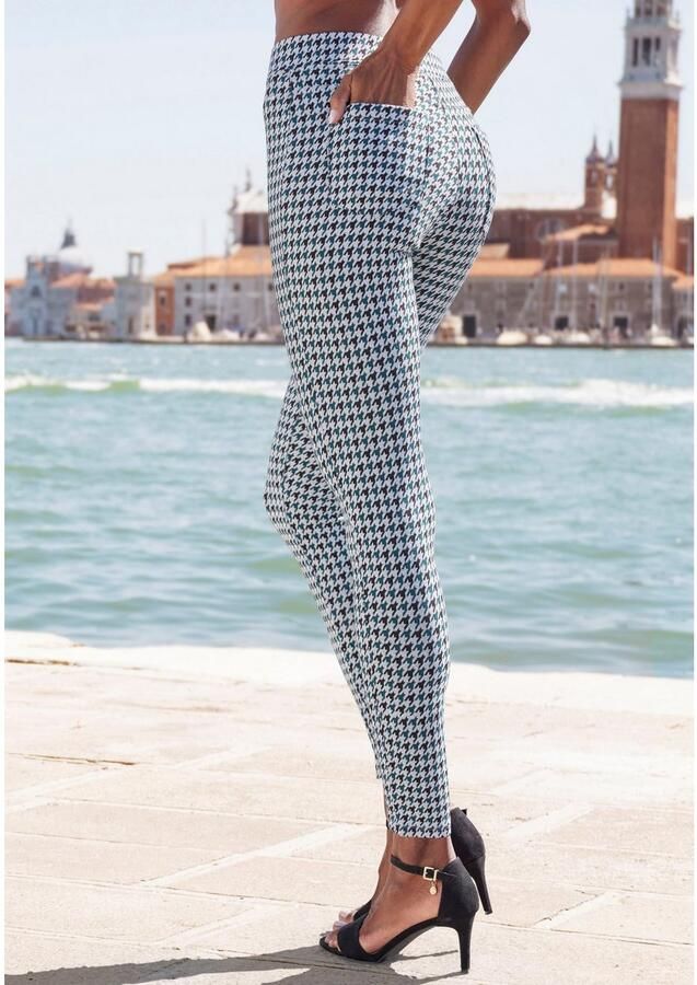 Lascana Legging met ingestrikt kleurrijk ontwerp - Foto 3
