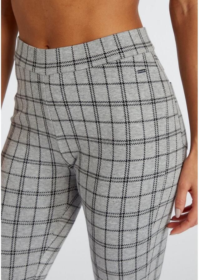 Lascana Legging met ingestrikt ruitpatroon