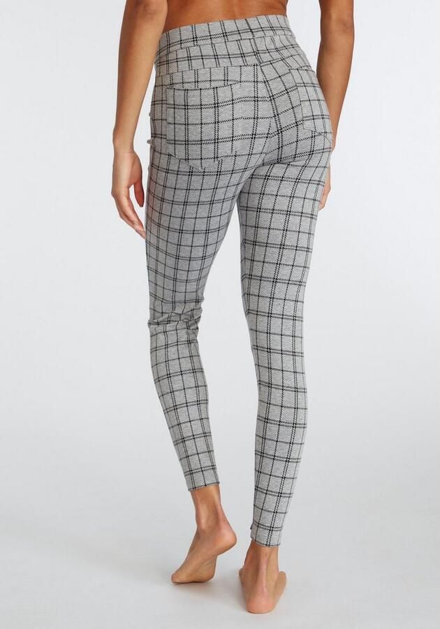 Lascana Legging met ingestrikt ruitpatroon - Foto 4