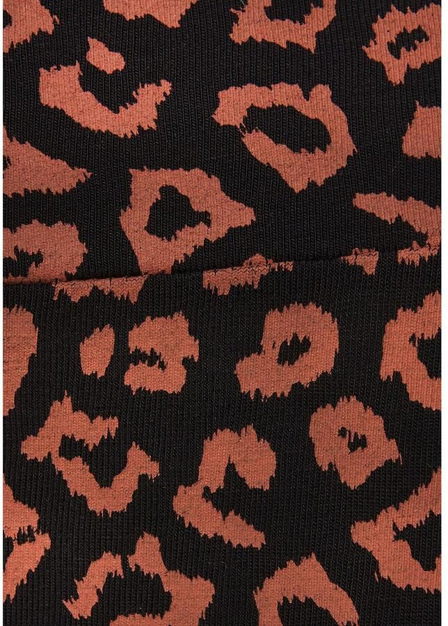 Lascana Legging Sweatleggings met brede band in leeuwprint loungewear