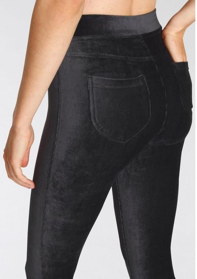 Lascana Legging uit zacht materiaal in cordlook loungewear