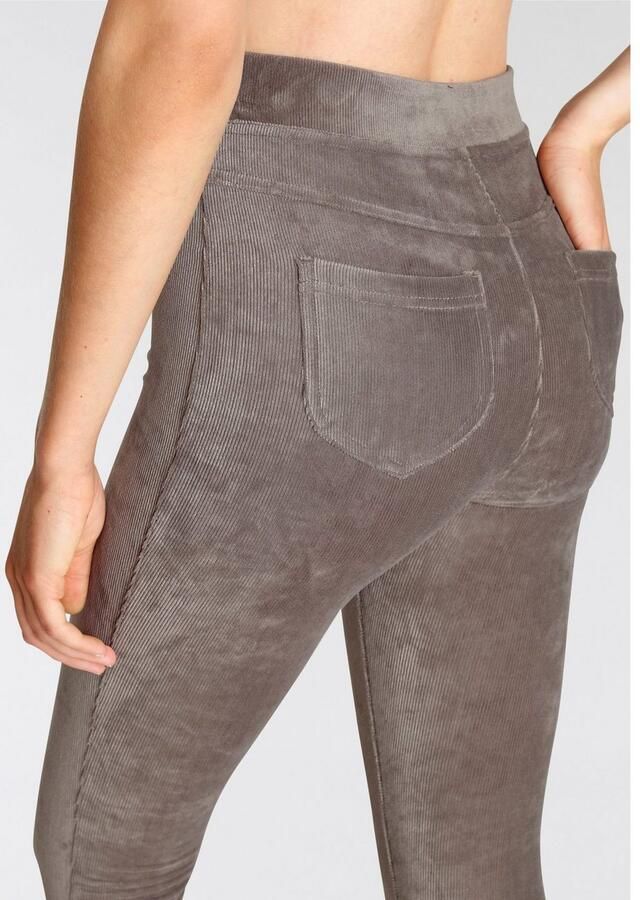 Lascana Legging uit zacht materiaal in cordlook loungewear