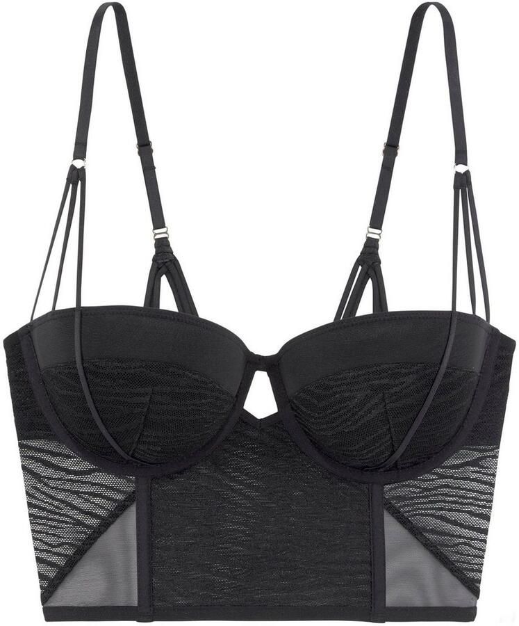 Lascana Lijfje met beugel en stijlvol transparante look sexy dessous