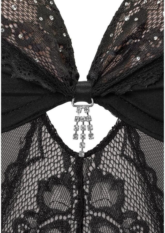 Lascana Lijfje met push-up en met stras sexy lingerie sexy ondergoed - Foto 2