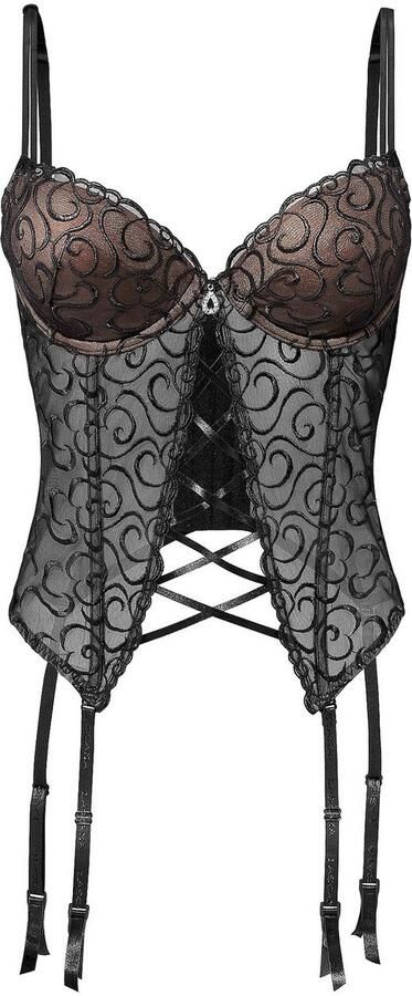 Lascana Lijfje met push-up en opwindend borduurwerk sexy lingerie sexy ondergoed - Foto 4