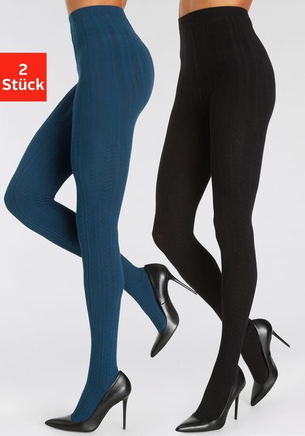 Lascana Maillot met kabelpatroon (2 stuks) - Foto 9