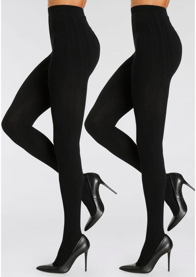 Lascana Maillot met kabelpatroon (2 stuks) - Foto 8