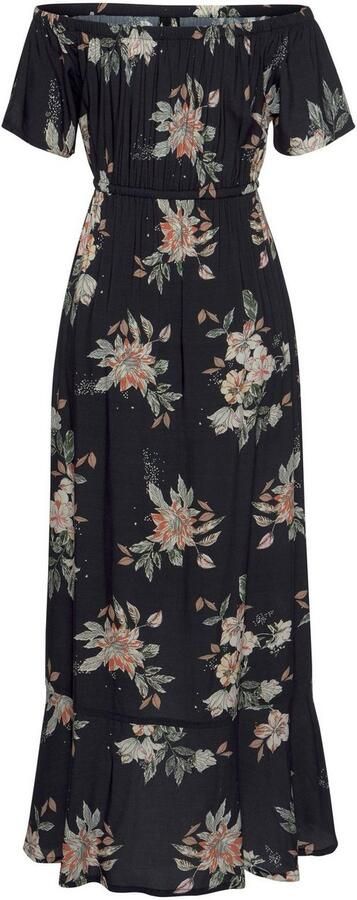 Lascana Maxi-jurk in trendy vokuhila-snit en carmen-halslijn zomerjurk - Foto 5