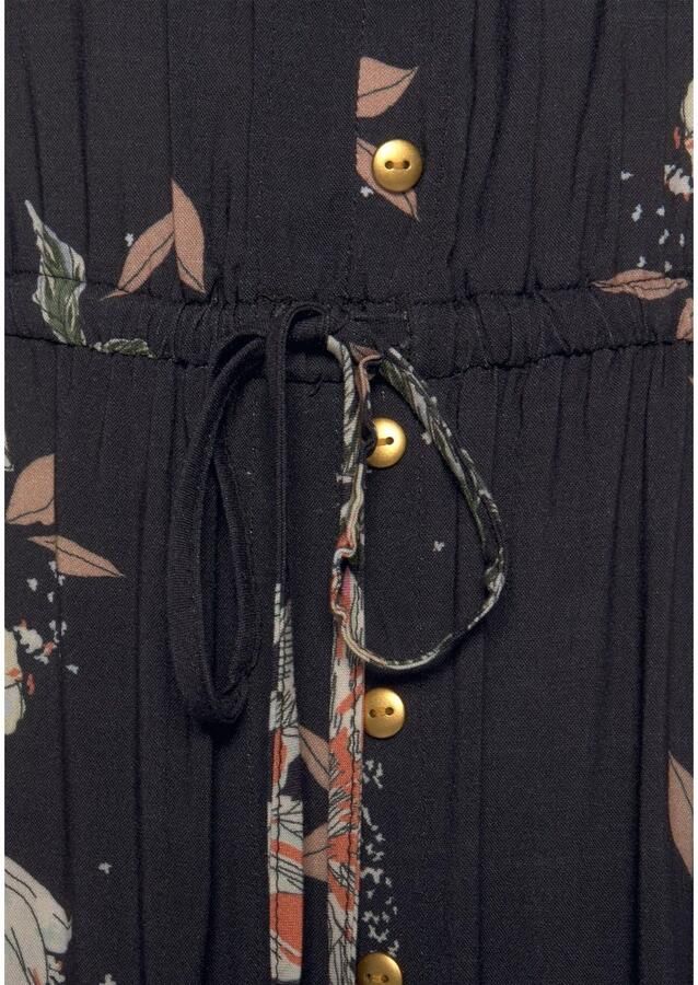 Lascana Maxi-jurk in trendy vokuhila-snit en carmen-halslijn zomerjurk - Foto 2