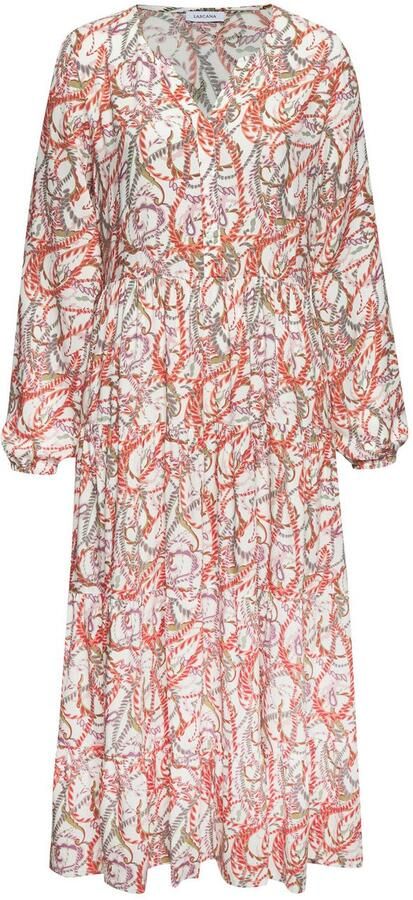 Lascana Maxi-jurk met all-over print en volants lange mouwen jurk met print casual-chic - Foto 8