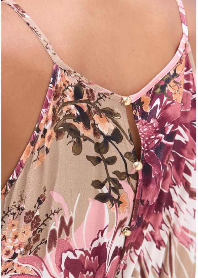 Lascana Maxi-jurk met all-over print luchtige zomerjurk strandjurk