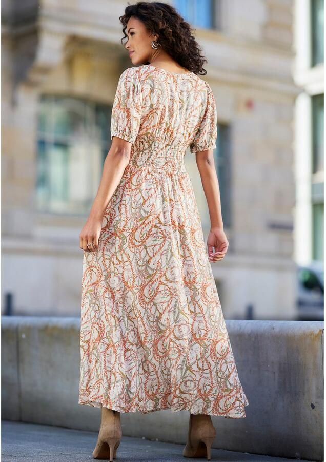 Lascana Maxi-jurk met alloverprint en v-hals zomerjurk strandjurk - Foto 3