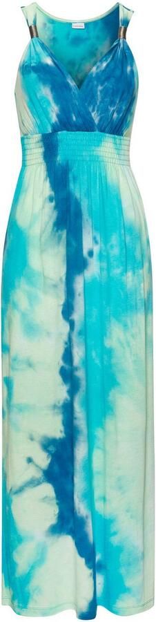 Lascana Maxi-jurk met batik print en verstelbare halslijn zomerjurk strandjurk - Foto 3