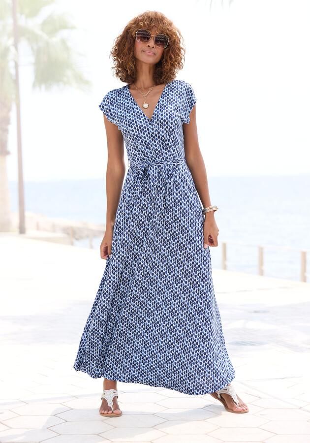 Lascana Maxi-jurk met bindriem zomerjurk strandjurk - Foto 6