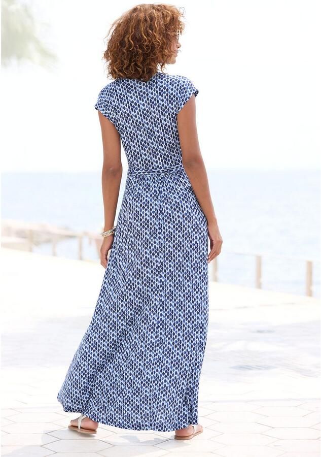 Lascana Maxi-jurk met bindriem zomerjurk strandjurk