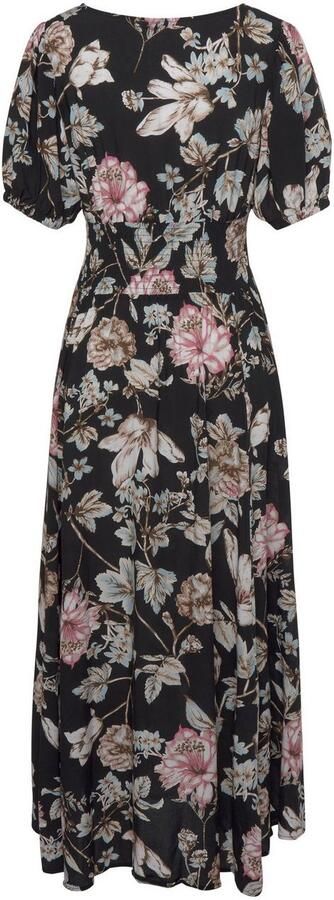 Lascana Maxi-jurk met bloemenprint en lichte pofmouwen zomerjurk casual-elegant - Foto 6