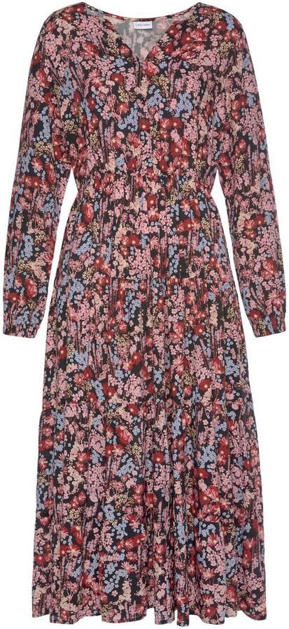 Lascana Maxi-jurk met bloemenprint en v-hals zomerjurk - Foto 7