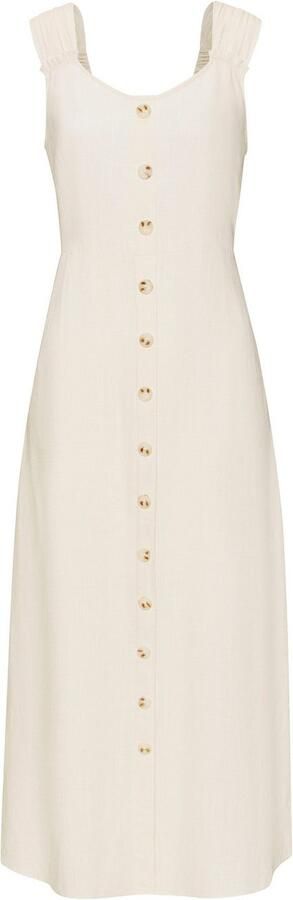 Lascana Maxi-jurk met brede bandjes van geweven stof in linnenlook zomers - Foto 6