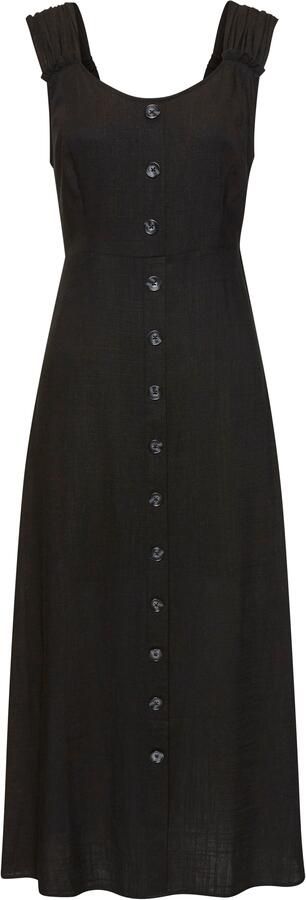 Lascana Maxi-jurk met brede bandjes van geweven stof in linnenlook zomers - Foto 4