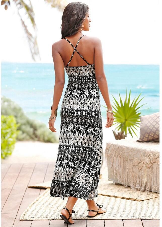 Lascana Maxi-jurk met etno print zomerjurk strandjurk