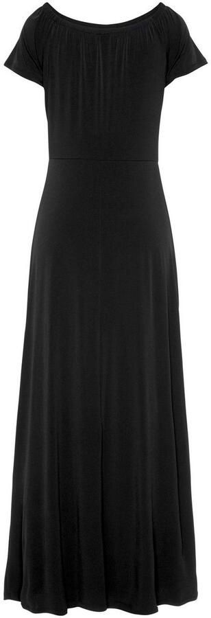 Lascana Maxi-jurk met lange splits en carmen-halslijn off-the-shoulder basic - Foto 4