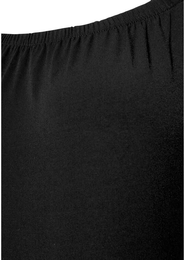 Lascana Maxi-jurk met lange splits en carmen-halslijn off-the-shoulder basic - Foto 2