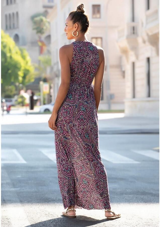 Lascana Maxi-jurk met paisley motief en verstelbare halslijn zomerjurk - Foto 3
