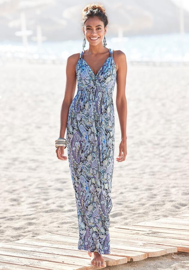 Lascana Maxi-jurk met paisley print en verstelbare halslijn zomerjurk - Foto 5