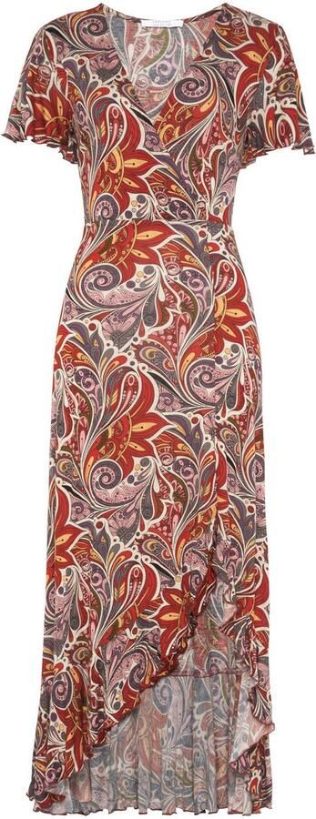 Lascana Maxi-jurk met paisley-print split en volant vleugel mouwen drukjurk - Foto 5