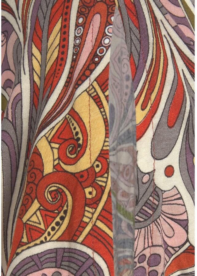 Lascana Maxi-jurk met paisley-print split en volant vleugel mouwen drukjurk