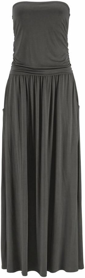 Lascana Maxi-jurk met smalle bovenkant en zakken off-the-shoulder zomerjurk basic - Foto 6