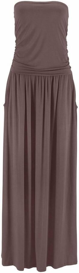 Lascana Maxi-jurk met smalle bovenkant en zakken off-the-shoulder zomerjurk basic - Foto 6