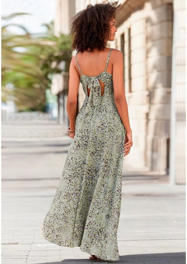 Lascana Maxi-jurk van geweven viscose cut-outs op de rug zomerjurk - Foto 2