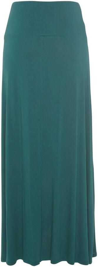 Lascana Maxirok met elastische tailleband van viscose jersey wikkellook met split - Foto 6